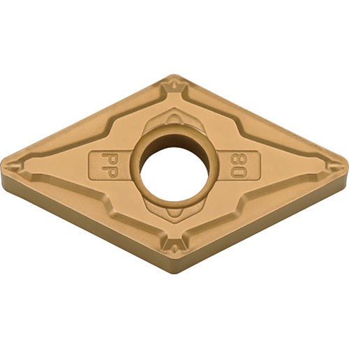 DNMG 433 PP PV7025, 3/64″ Corner Radius, 3/16″ Thick, 1/2″ Inscribed Circle, TiCN (MEGACOAT), Diamond, Turning Indexable Insert - Exact Industrial Supply