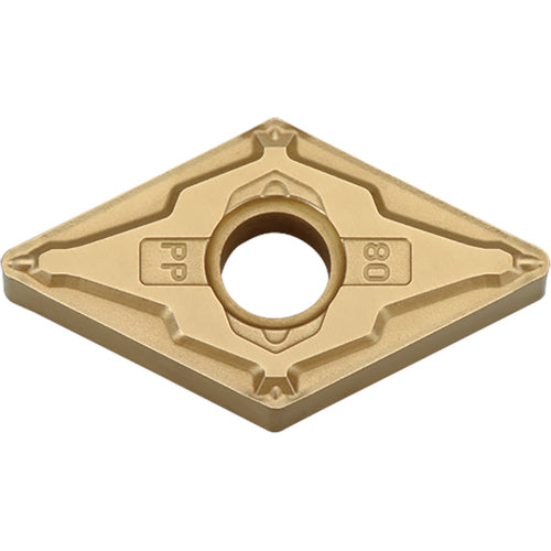 DNMG 4305 PP CCX, 0.008″ Corner Radius, 3/16″ Thick, 1/2″ Inscribed Circle,  TiCl2O3/Tin, 55 Degree Diamond, Turning Indexable Insert