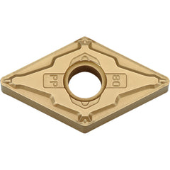 DNMG 433 PP CCX, 3/64″ Corner Radius, 3/16″ Thick, 1/2″ Inscribed Circle,  TiCl2O3/Tin, 55 Degree Diamond, Turning Indexable Insert