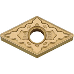 DNMG 432 PQ CCX, 1/32″ Corner Radius, 3/16″ Thick, 1/2″ Inscribed Circle,  TiCl2O3/Tin, 55 Degree Diamond, Turning Indexable Insert