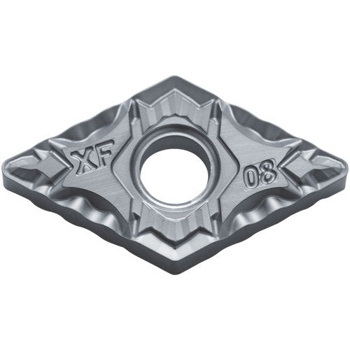 DNMG 432 XF PV7010, 1/32″ Corner Radius, 3/16″ Thick, 1/2″ Inscribed Circle, TiCN (MEGACOAT), Diamond, Turning Indexable Insert - Exact Industrial Supply