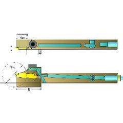 ADDN-TFL-2020-K20-12 Left Hand Thru Coolant Toolholder for Swiss Machines - USA Tool & Supply