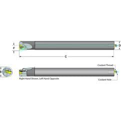.500 Shank Coolant Thru Boring Bar- for 11IR A60 Style Inserts - USA Tool & Supply