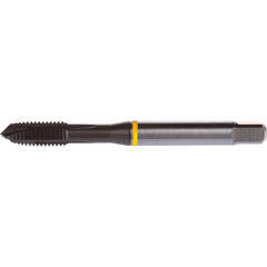 ‎#10-24 3 Flute H3 HSS-E PM DIN ANSI Machine Tap - Yellow Shark for Low Alloy Steels - Plug Style E-code # E80910-24 - USA Tool & Supply
