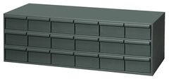 17-1/4" Deep - Steel - 18 Drawer Cabinet - for small part storage - Gray - USA Tool & Supply