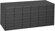 17-1/4" Deep - Steel - 24 Drawer Cabinet - for small part storage - Gray - USA Tool & Supply