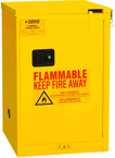 4 Gallon - All Welded - FM Approved - Flammable Safety Cabinet - Self-closing Doors - 1 Shelf - Safety Yellow - USA Tool & Supply
