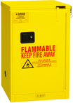 12 Gallon - All Welded - FM Approved - Flammable Safety Cabinet - Self-closing Doors - 1 Shelf - Safety Yellow - USA Tool & Supply