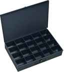 18 x 12 x 3'' - 20 Compartment Steel Boxes - USA Tool & Supply