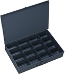 18 x 12 x 3'' - 16 Compartment Steel Boxes - USA Tool & Supply