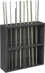 24-1/8 x 6-7/8 x 24'' - 18 Opening Threaded Rod Rack - USA Tool & Supply