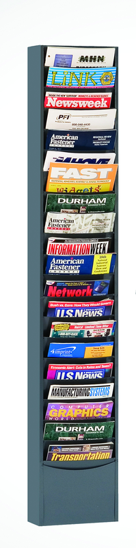 9-3/4 x 4-1/8 x 58'' - 20 Pocket Literature Rack - USA Tool & Supply