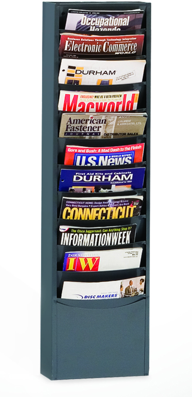 9-3/4 x 4-1/8 x 36'' - 11 Pocket Literature Rack - USA Tool & Supply