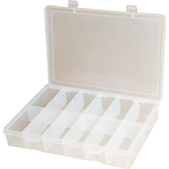 12 COMPARTMENT BOX CLEAR - USA Tool & Supply