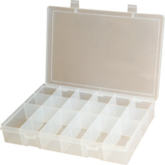 18 COMPARTMENT BOX CLEAR - USA Tool & Supply