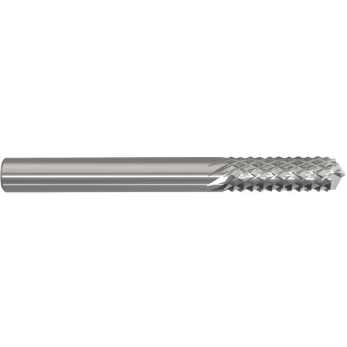 ‎1/8 × 1/2 × 1/8 × 1-1/2 Solid Carbide Router - Drill Point Style - USA Tool & Supply