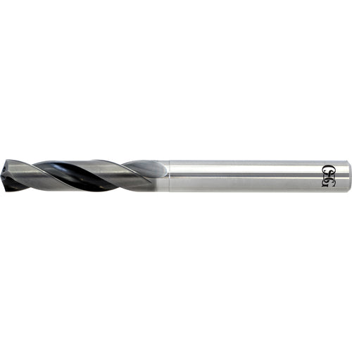 8.9 mm Dia. × 10 mm Shank × 45 mm Flute Length × 101 mm OAL, 3xD, WXL, 2 Flute, Coolant Thru, Solid Carbide Drill - Exact Industrial Supply