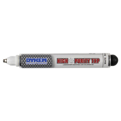 High Purity Marker - Stainless Steel Ball Tip - White - USA Tool & Supply