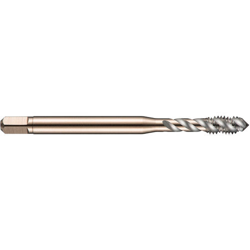 M3x0.50 HSS-E PM 3 Flute 6H 45 Degree Machine Tap Spiral Flute-Bright E-code # E002M3 - USA Tool & Supply