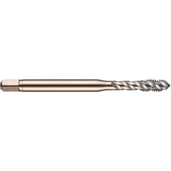 M5x0.80 HSS-E PM 3 Flute 6H 45 Degree Machine Tap Spiral Flute-Bright E-code # E002M5 - USA Tool & Supply