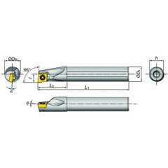 E16-SDXXL2-D20 Indexable Coolant Thru Boring Bar - USA Tool & Supply
