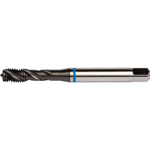 M8x1.25 HSS-E PM 3 Flute 6H 40 Degree Blue Shark Machine Tap Spiral Flute-Super-B E-code # E628M8 - Exact Industrial Supply