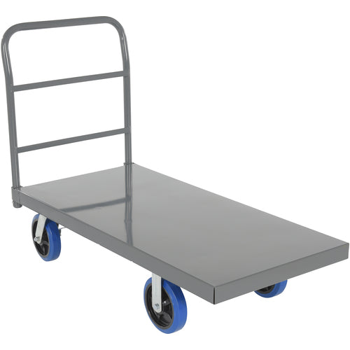 Steel Platform Truck W/ 8 × 2 Elastic Rubber - Exact Industrial Supply