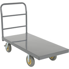 Steel Platform Truck W/ 8 × 2 Flat-Free (Gray) - Exact Industrial Supply