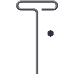 10 Pieces-3/32″-3/8″ T-Handle Style-6″ Arm-Hex Key Set with Plain Grip in Stand - USA Tool & Supply