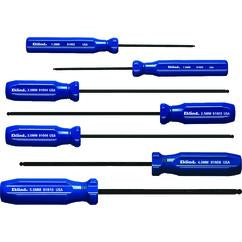 7PC BALL HEX SCREWDRIVER SET METRIC - USA Tool & Supply