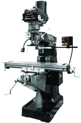 9 x 49" Table Variable Speed Mill With 3-Axis ACU-RITE 200S (Knee) DRO and X - Y - Z-Axis JET Powerfeeds - USA Tool & Supply