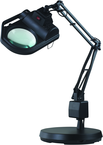 LED Illuminated Magnifier - 45" Articulating Arm - Adjustable Clamp Base - USA Tool & Supply