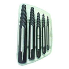5 Pieces - Spiral Screw Extractor Set - USA Tool & Supply