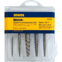 5 Pieces - Spiral Flute Screw Extractor Set - USA Tool & Supply