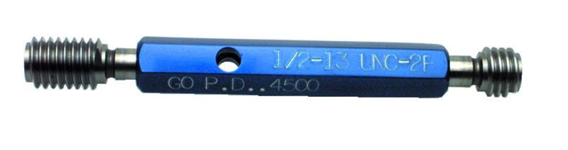 1/4-20 NC - Class 2B - Double End Thread Plug Gage with Handle - USA Tool & Supply