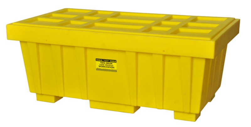 110 GAL SPILL KIT BOX YELLOW W/COVER - USA Tool & Supply