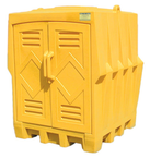 4 DRUM ALL POLY OUTDOOR STORAGE BUIL - USA Tool & Supply