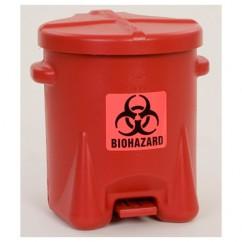 6 GAL POLY BIOHAZ SAFETY WASTE CAN - USA Tool & Supply