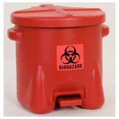 10 GAL POLY BIOHAZ SAFETY WASTE CAN - USA Tool & Supply