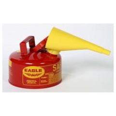 1 GAL TYPE I SAFETY CAN W/FUNNEL - USA Tool & Supply