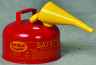 2 GAL TYPE I SAFETY CAN W/FUNNEL - USA Tool & Supply