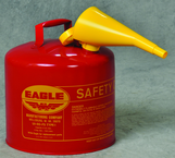 5 GAL TYPE I SAFETY CAN W/FUNNEL - USA Tool & Supply