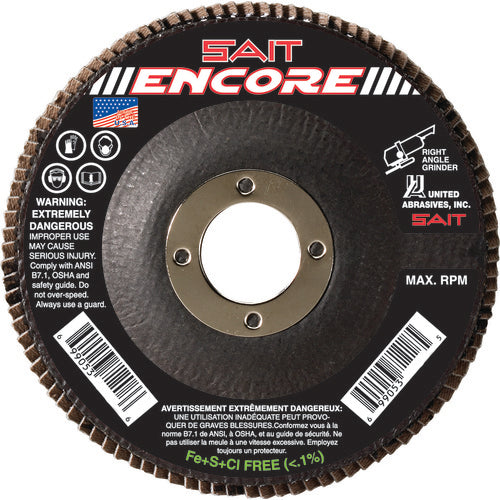 4-1/2 × 7/8 40 GRIT SAIT FLAP WHL - USA Tool & Supply