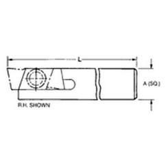 THE1616R - 16mm x 16mm SH - Mini Groove Toolholder - USA Tool & Supply