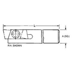 THE1616R - 16mm x 16mm SH - Mini Groove Toolholder - USA Tool & Supply