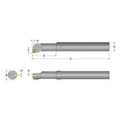 S06M-SCLPR-2 Right Hand 3/8 Shank Indexable Boring Bar - USA Tool & Supply