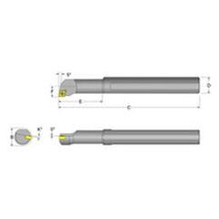 S10S-SCLPR-3 Right Hand 5/8 Shank Indexable Boring Bar - USA Tool & Supply