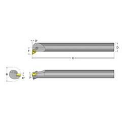 S28U-MDUNL-4 Left Hand 1-3/4 Shank Indexable Boring Bar - USA Tool & Supply