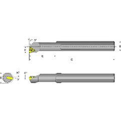 S16T-STUCR-3 Right Hand 1" Shank Indexable Boring Bar - USA Tool & Supply