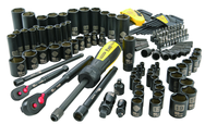 STANLEY® FATMAX® 1/4" & 3/8" Drive 141 Piece Matte Black Chrome Mechanic's Tool Set - USA Tool & Supply